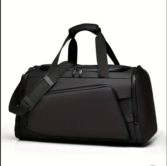 Waterproof Duffel Bag with Shoe Compartment & Backpack Straps