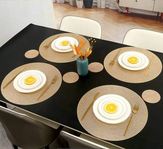 6pcs pvc non-woven table mats