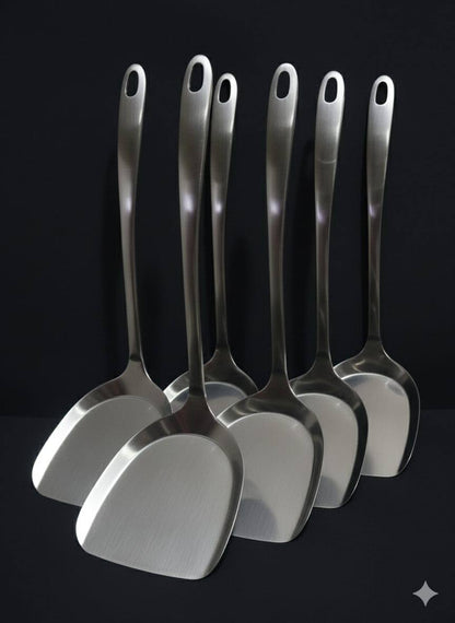 Steel serving spoon mayai flat