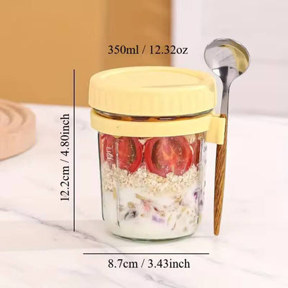 4pc set overnight oats jar