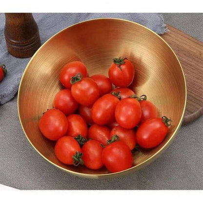 3 Litre Gold Stainless Steel 28cm Ramen Bowl