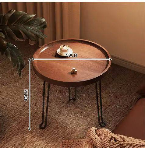 Mid-Century Metal & Wood Side Table