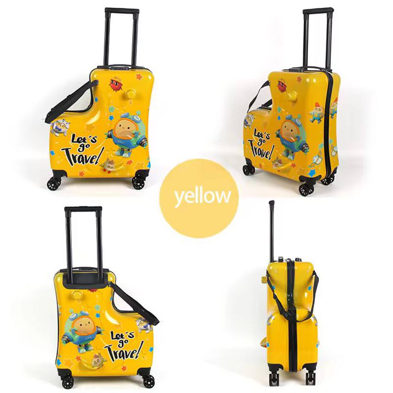 Unisex Kids Cartoon Travel Suitcases