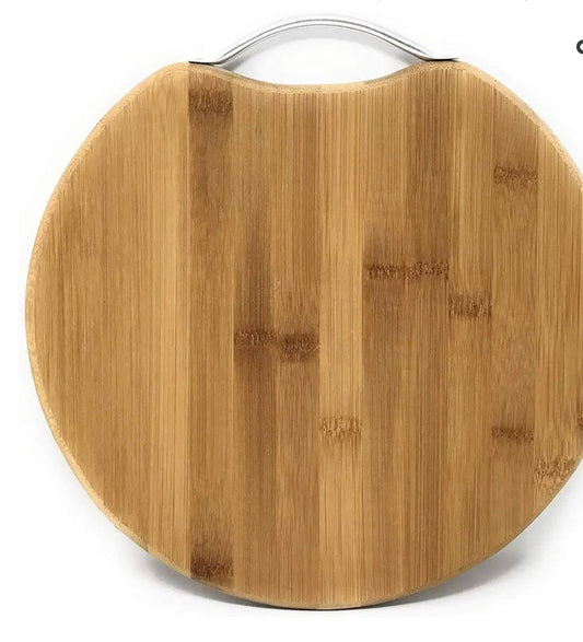 High quality Round bamboo chopping board with handle *