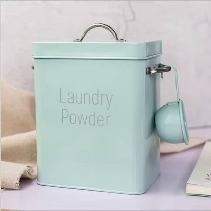 Alloy laundry powder tin
Comes with a scoop