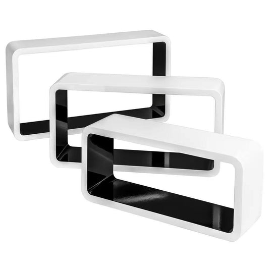 3Pcs Plastic Wood floating shelves