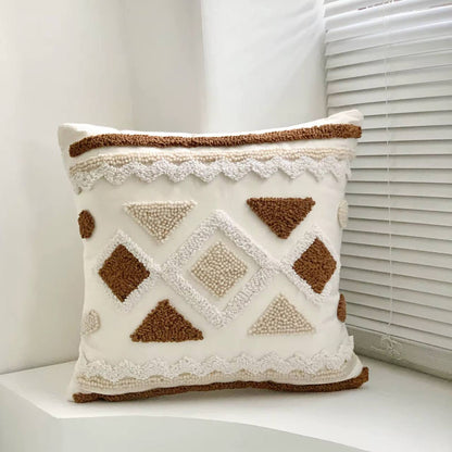 Boho throw pillow covers with tassels