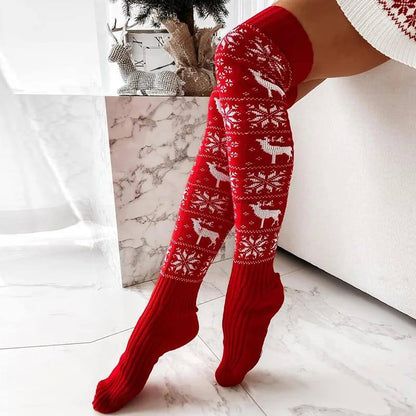Stylish Winter-Christmas themed  Women’s Knit Leg Warmers