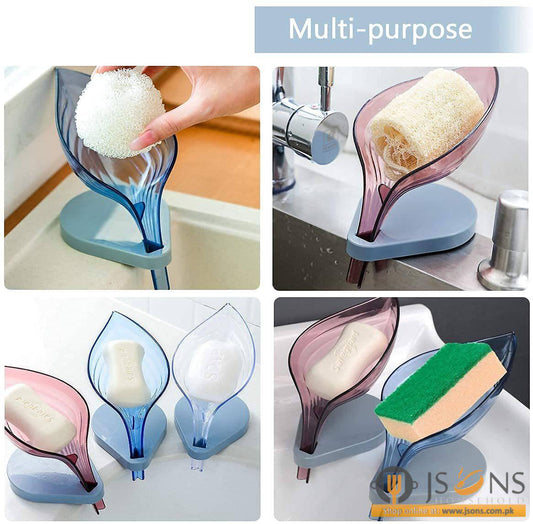 Acrylic Self draining leaf soap holder