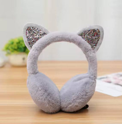 Cute cat plush fur earmuff