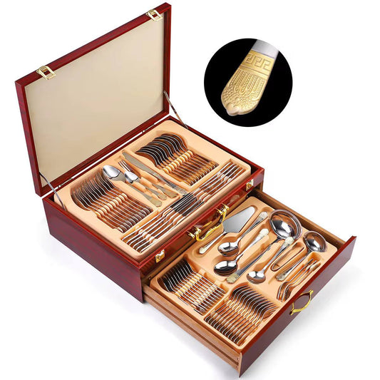 Luxurious 72-piece stainless steel set, service for 12.