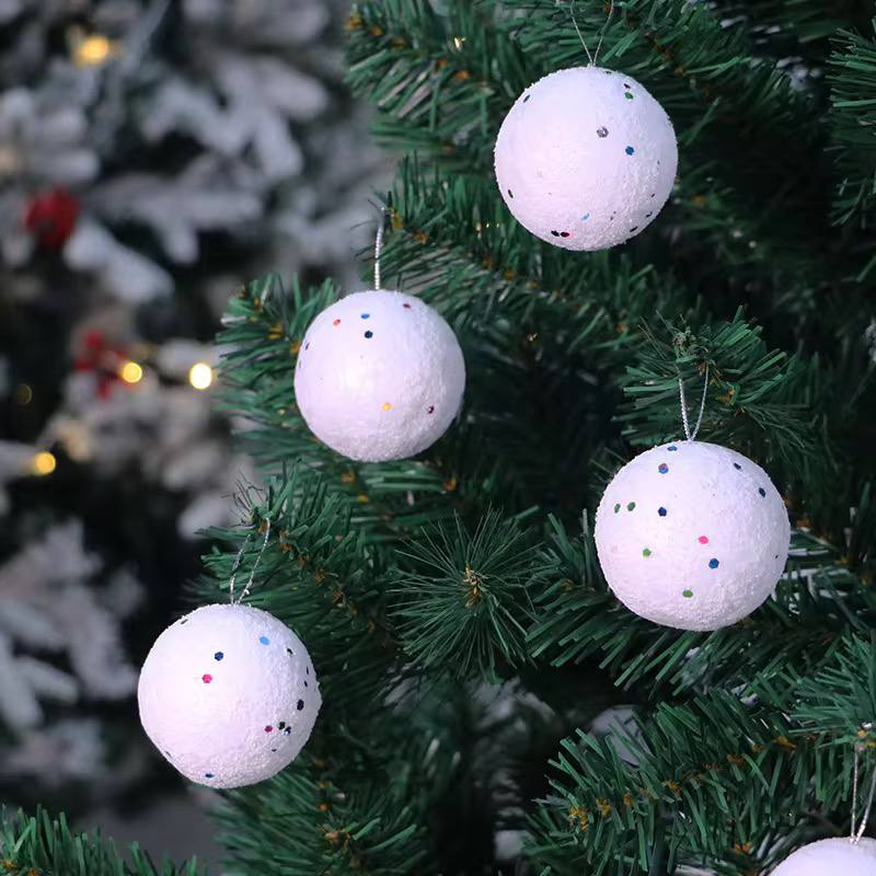 6PCS Christmas Tree Balls 8cm 6cm 4cm Big Christmas Ball Decor Christmas Tree Hanging Pendant Ornaments
