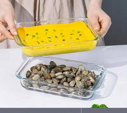 3pcs BAKING & MICROWAVEABLE glass casserole tins