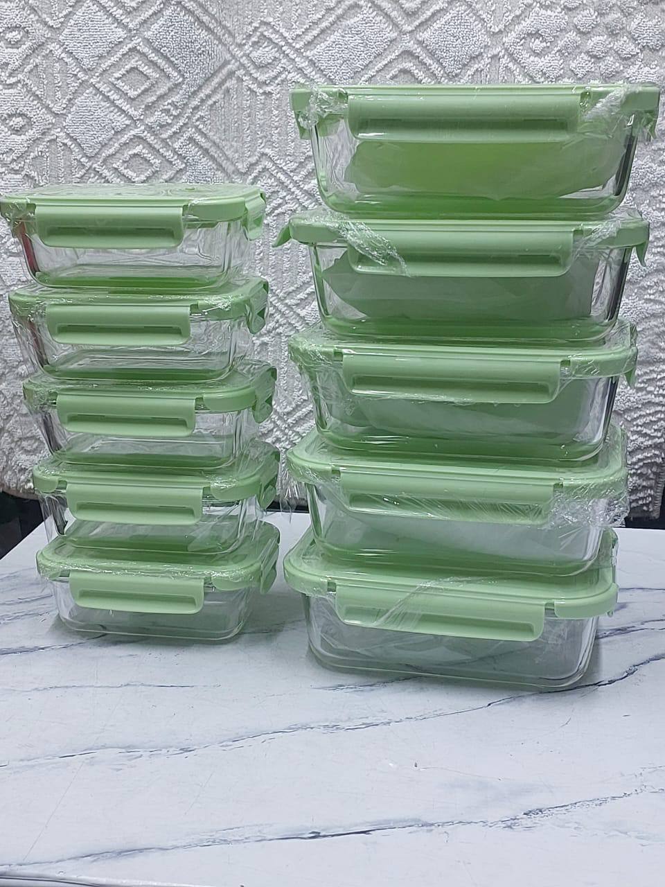 10 pcs Food grade glass lunch box