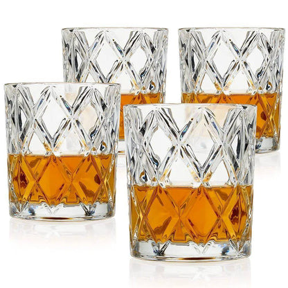 Classy quality diamond shaped whiskey glasses