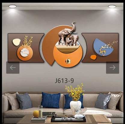 3pc 3in1 30x125cm Decor wall clock elegant wall hanging