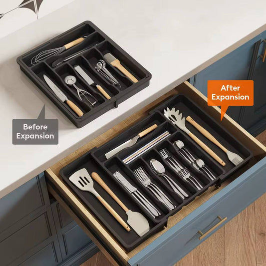 Expandable cutlery organiser