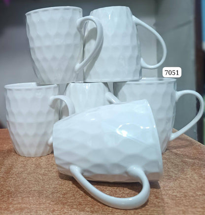 White ceramic mugs