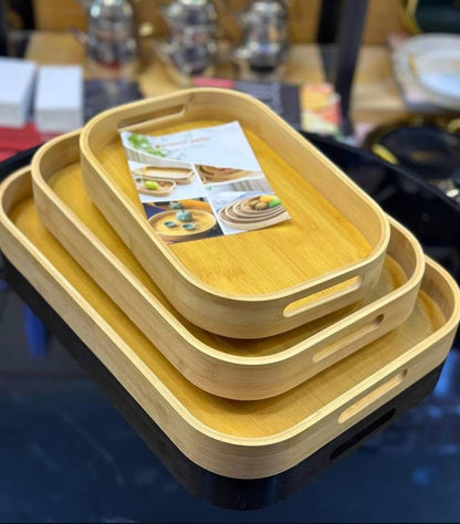 Multi-functional Bamboo Food serving Trays and Households use/Decor