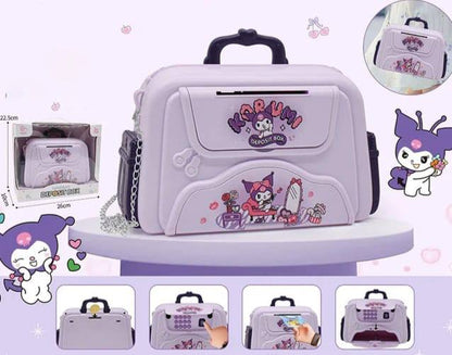 Handbag design Password and  Fingerprint  portable  ATM  Money Music Money Box Savings Can