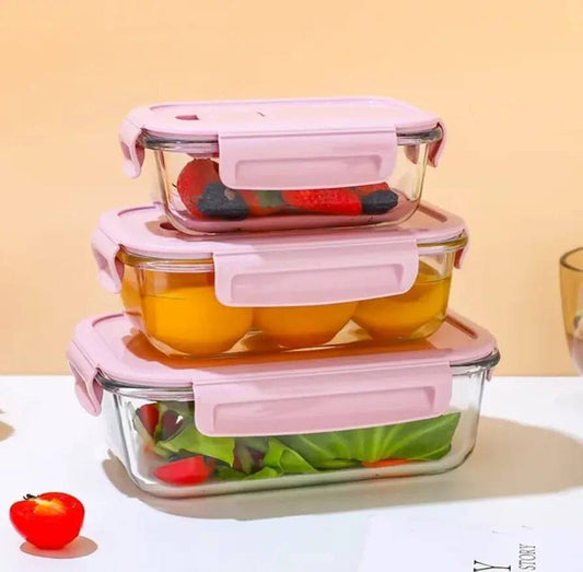 Borosilicate Glass Food Storage Containers with Lids