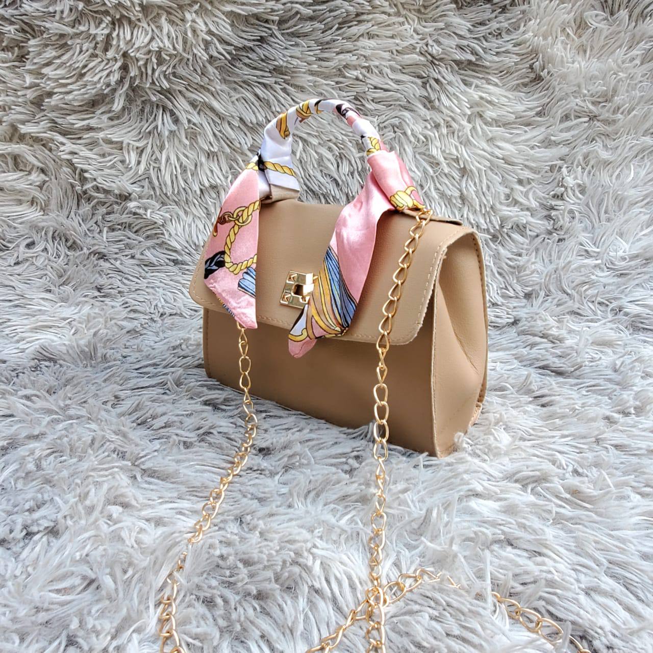 Cute mini decorative scarf crossbody bag