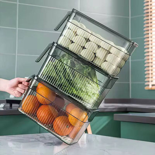 Timekeeping Stackable fridge /storage organizer