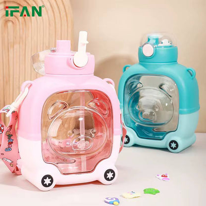 Cartoon themed plastic water bottles