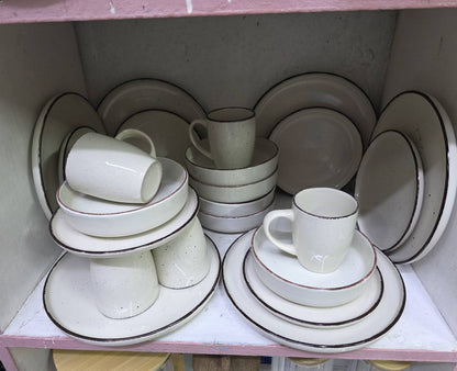 24pcs Reactive Glazed Ceramic Dinneer set