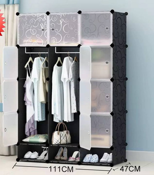Hard semi permanent Plastic wardrobes with inbuilt shoe rack