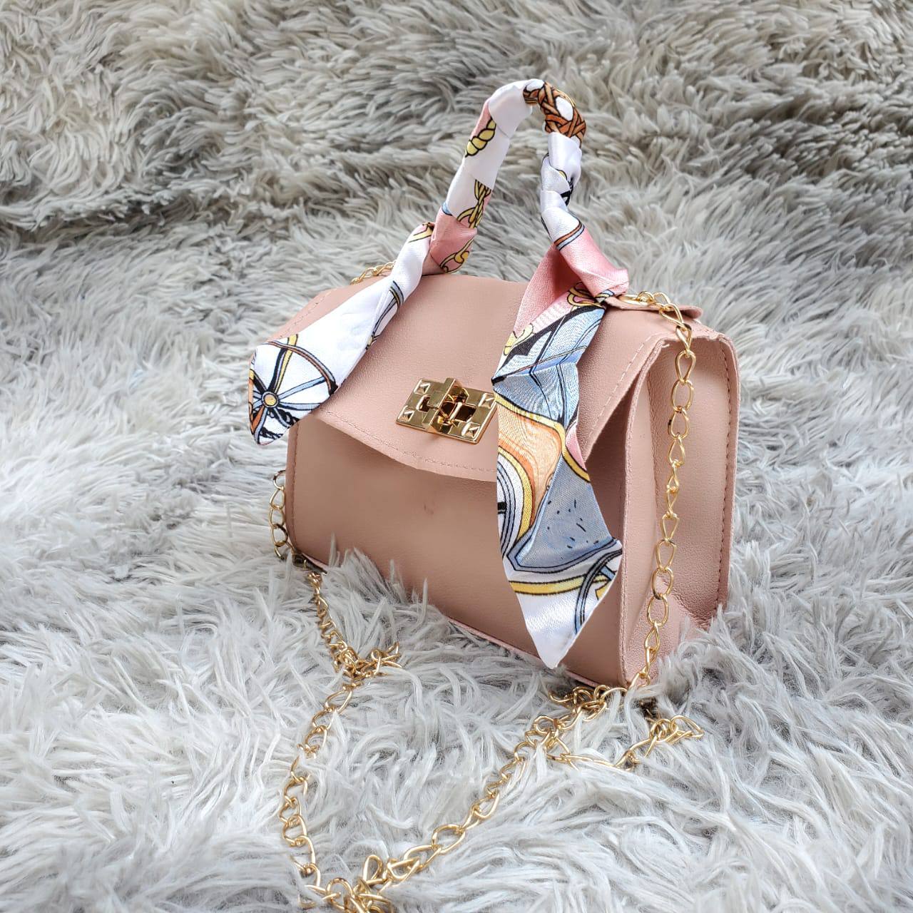 Cute mini decorative scarf crossbody bag