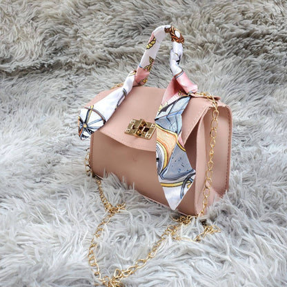 Cute mini decorative scarf crossbody bag