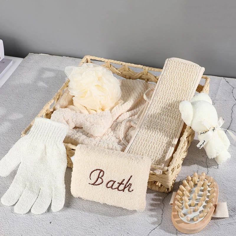 1 Set Spa Gift Cute Bear Basket Bathing Skin Cleaning Kit Spa