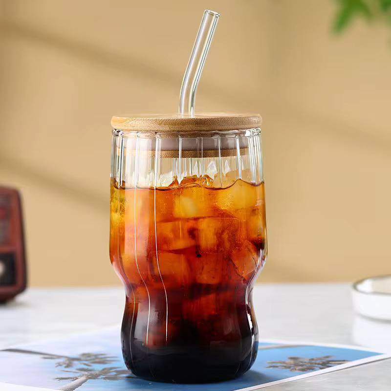 Vertical Drinkware sippy cup with Bamboo lid + straw. 6pc