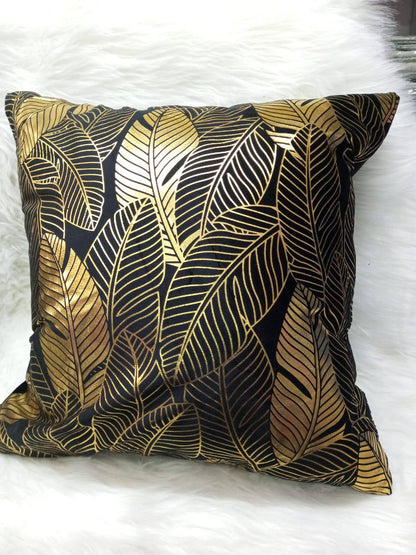Gold & Black Throw Pillow Covers