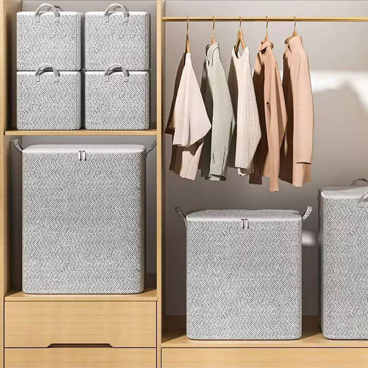 Non-woven Quilt Storage Box Organizers Storage Bag Household Large Capacity Clothes Pants Folding Closet Foldable Containers