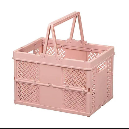 Foldable/Collapsible multifunctional stackable basket with handles