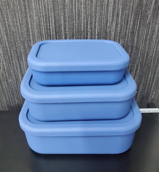 Leak proof & Food grade Silicone Lunch box set