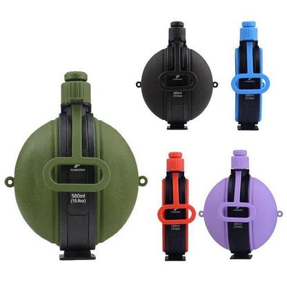 1PCS Foldable Silicone Water Bottle With Compass