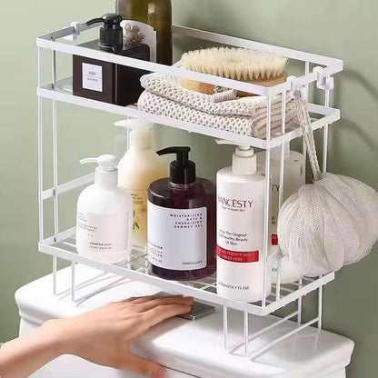 Double layer toilet rack