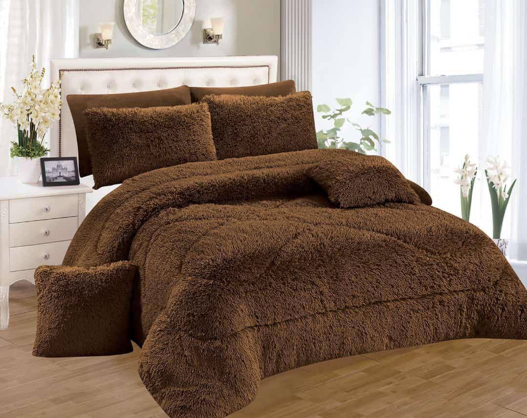 6pc Luxury Designs Velvet plush Fluffy Duvet set