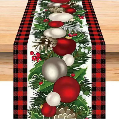 Christmas table runner Suitable for home kitchen, restaurant holiday party decorations  
Size 230cm* 30 cm